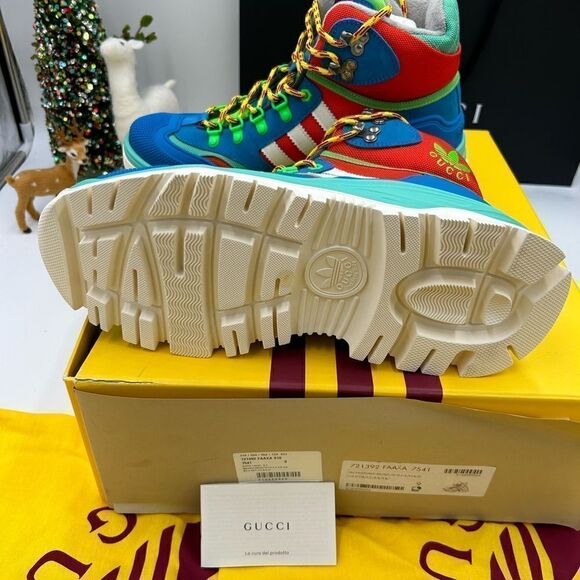 Men’s Gucci, X Adidas, leather training boots size 9, made in Italy - Picture 7 of 11